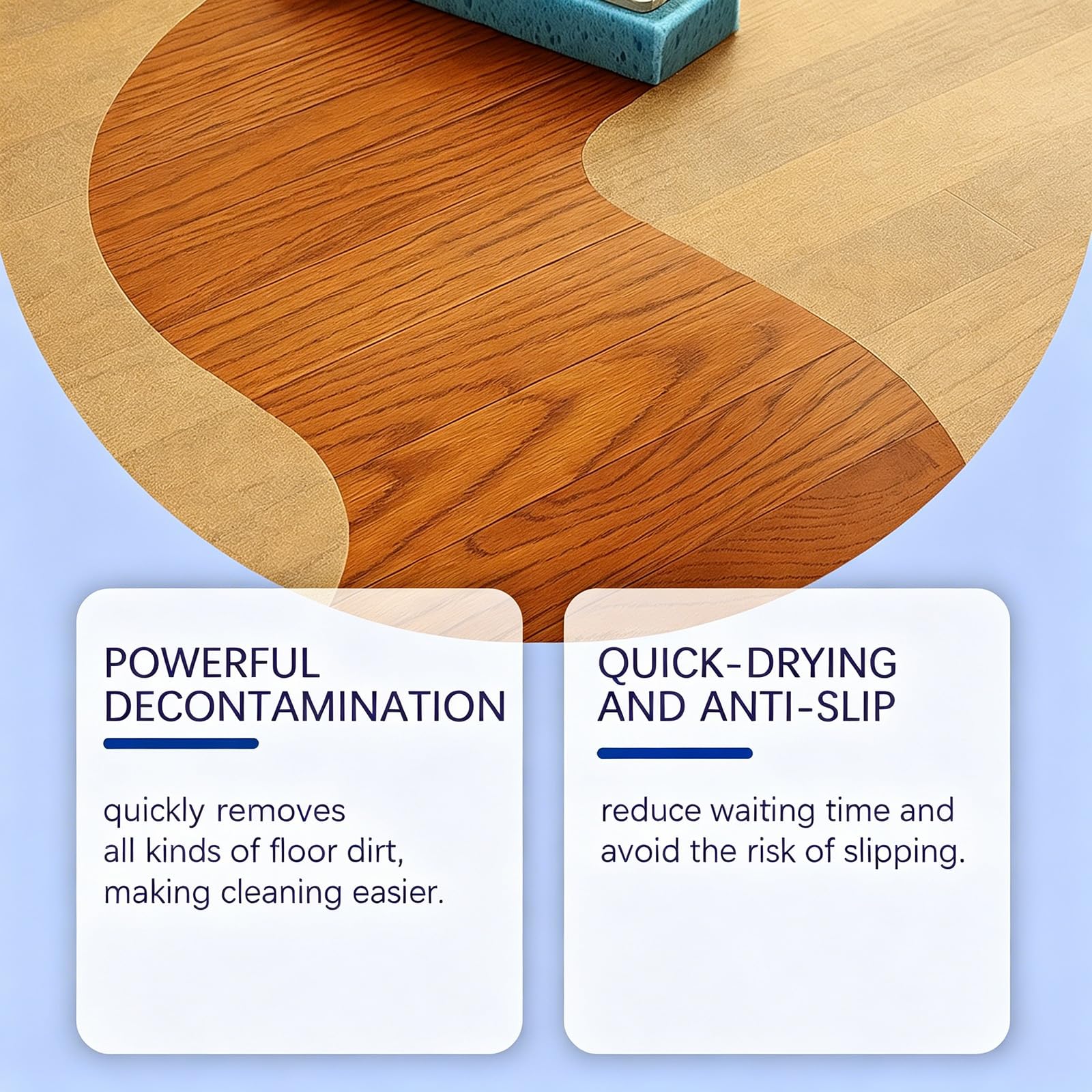 Limpiador de suelos multiusos, limpiador de suelos multisuperficie para madera, azulejos, laminado, vinilo, bambú, aroma a limón, limpiador de suelos de madera dura (5 unidades)
