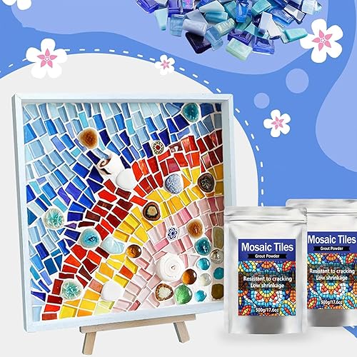 Miniatura 6 de CAMUTKRY Lechada de mosaico, herramientas de azulejos de mosaico, accesorios de mosaico, esencial para lechada hecha a mano y perfecto para