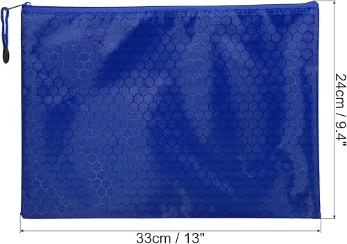 Miniatura 2 de PATIKIL Bolsas impermeables con cremallera, paquete de 10 unidades tamaño A4 para documentos organizador de almacenamiento para suministros de