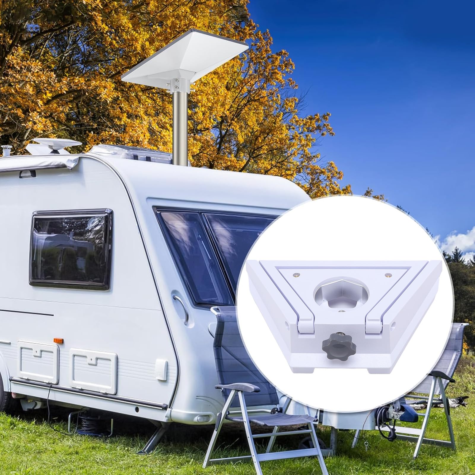 Satellitenschüsselhalterung Tragbar 2 in 1 Verstellbarer Adapter