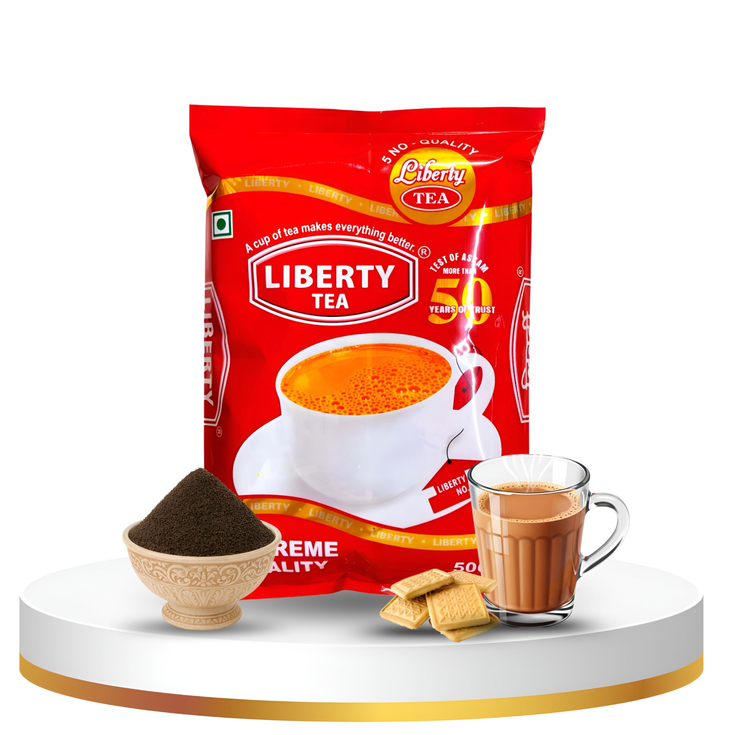Liberty Tea CTC Mumri No.10 | Light Assam Tea | Premium CTC Chai for Daily Use (500gm)