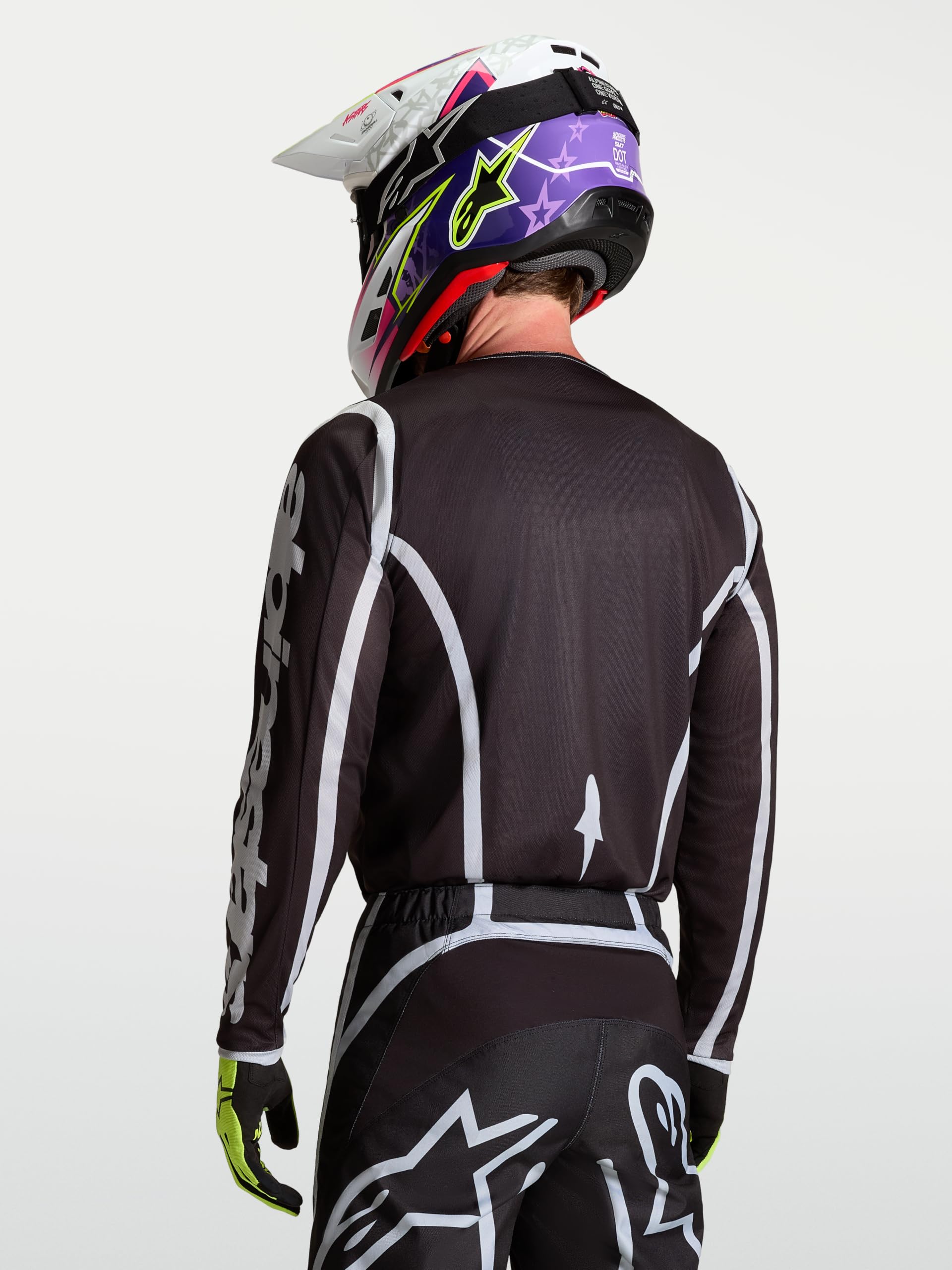 Alpinestars Fluid Apex V2 Maglia Motocross, nero/argento, XL