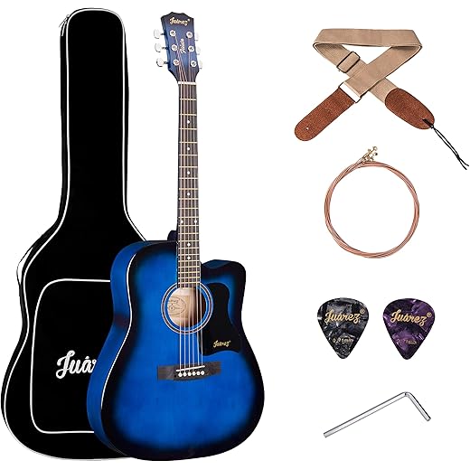 JUAREZ 41 Acoustic Guitar Cutaway Blue Sunburst