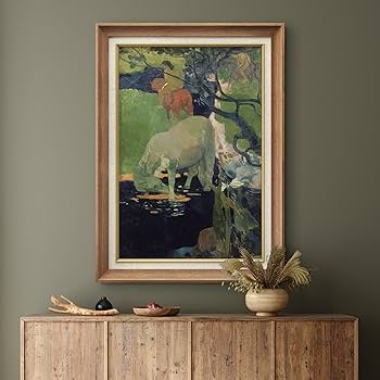 ゴーギャン、【白い馬】、希少な画集画、新品高級額 額装付、状態良好 ポール・ゴーギャン、【白い馬】、希少な画集画より、新品高級額