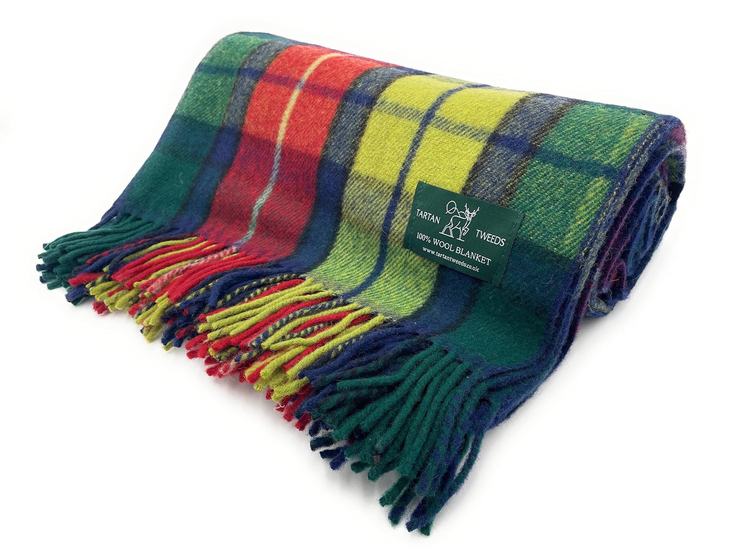 Tartan Tweeds Buchanan Modern Tartan Wool Blanket, Cosy Warm, Bed Or Sofa Throw (, Full)