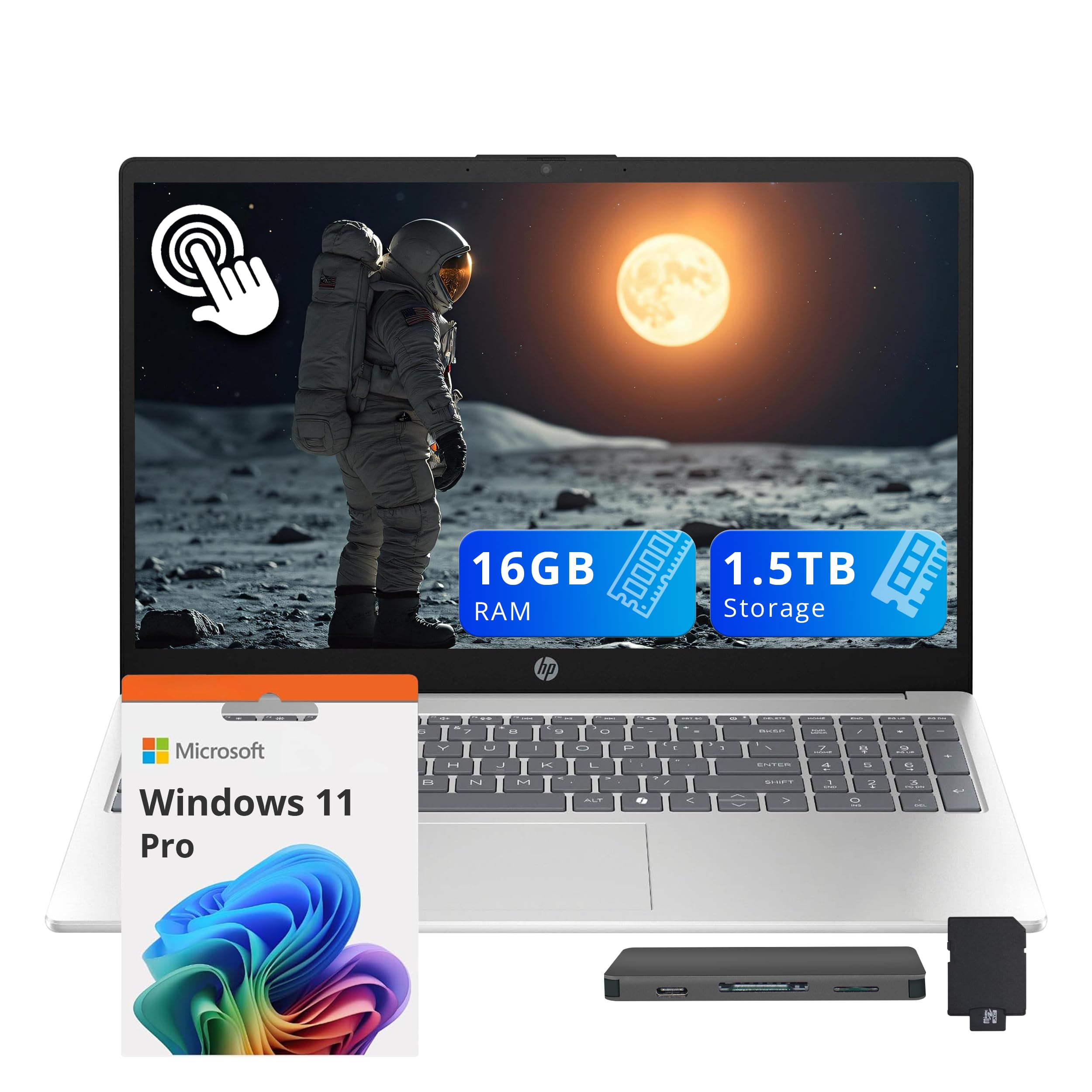 HP Stream 14" HD BrightView Laptop, Intel Celeron N4120 Processor, 4GB RAM, 64GB Storage, Intel HD Graphics, 720p Webcam, 1 Year Office 365, Pink, Win 11 S, 32GB Hotface USB Card