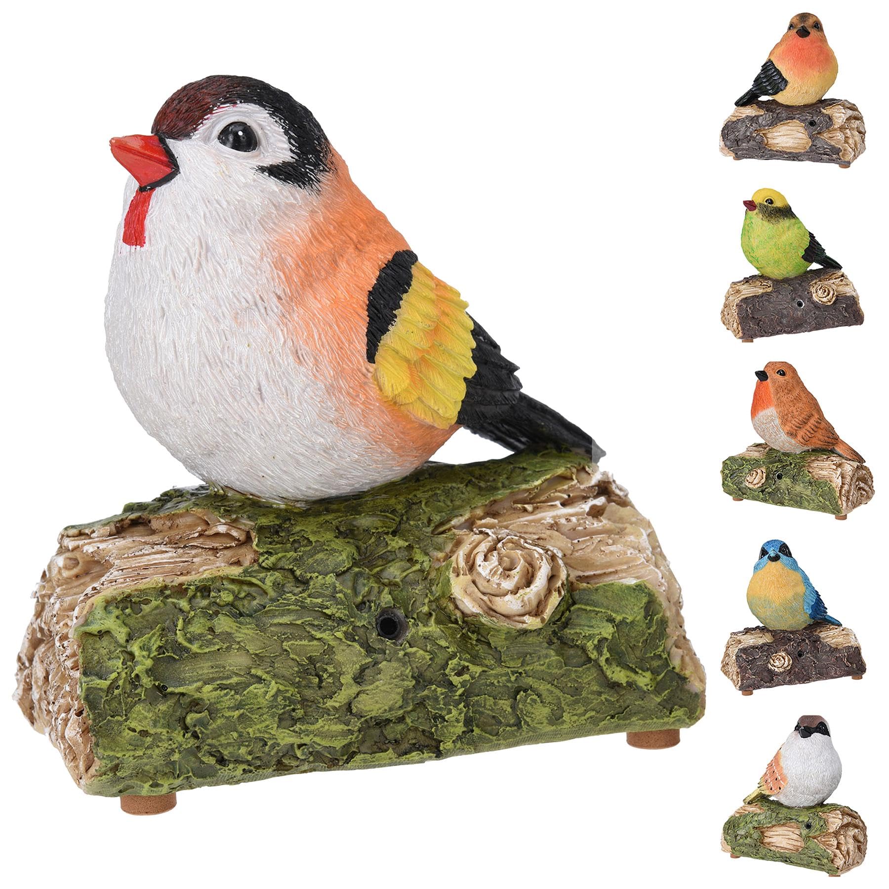 Geezy Multicolor Motion Activated Singing Bird Ornament – Chirping Sound, Lightweight & Weather Resistant – Great For Living Room, Side Table, Garden Or Balcony – Gift For Mothers, Fathers & Bird Lovers