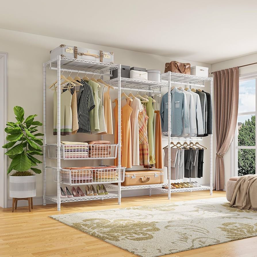 ②WWW_RACK WHAT WE WANT Amazon.com: VIPEK V10 Wire Garment Rack 5-Tiers Heavy Duty