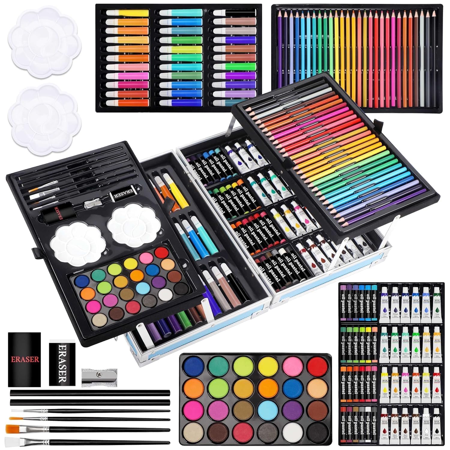 ZOO-Zii 145-Piece Art Set for Kids with Unicorn Storage Case