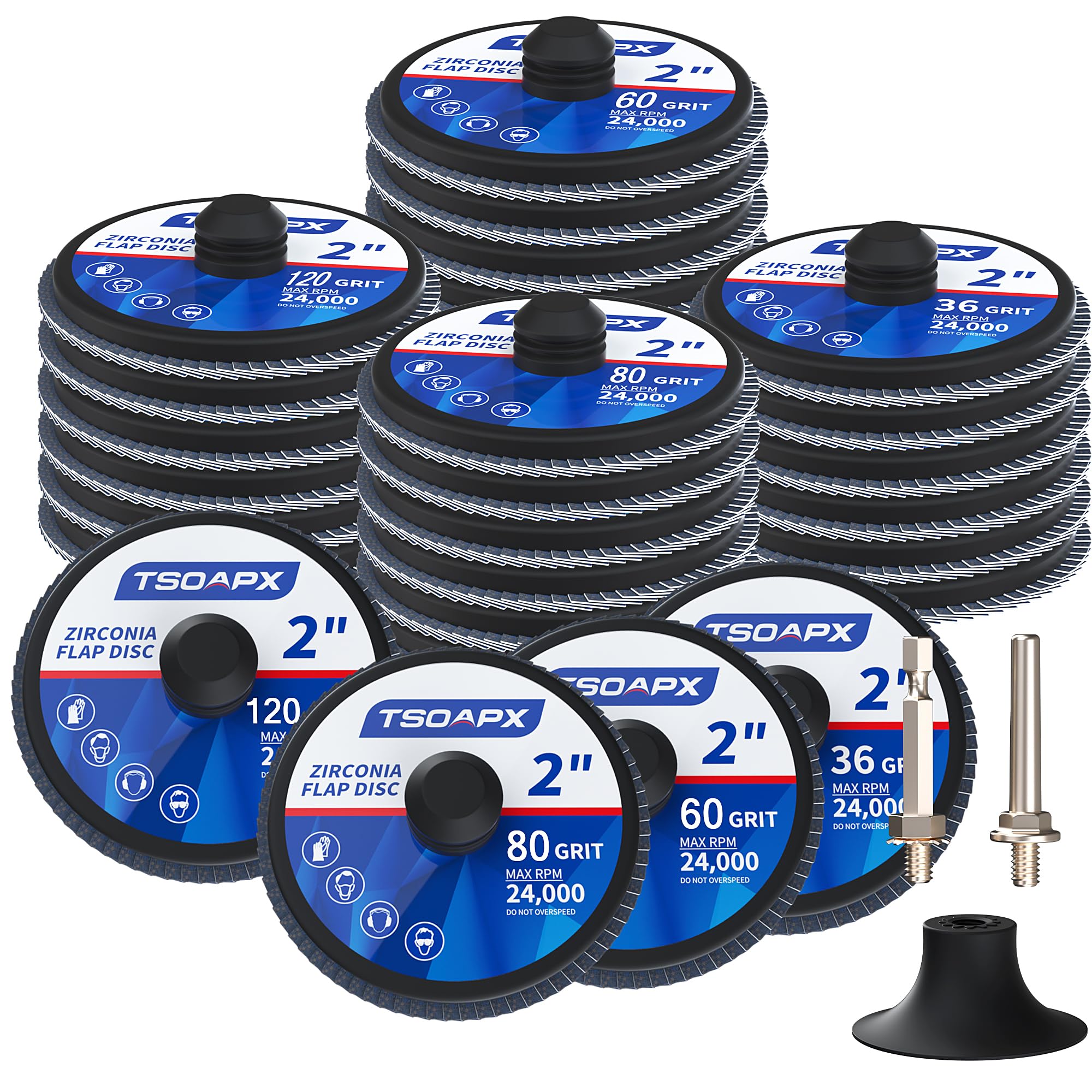 2" Flap Discs for Die Grinder - 20 Pack -9