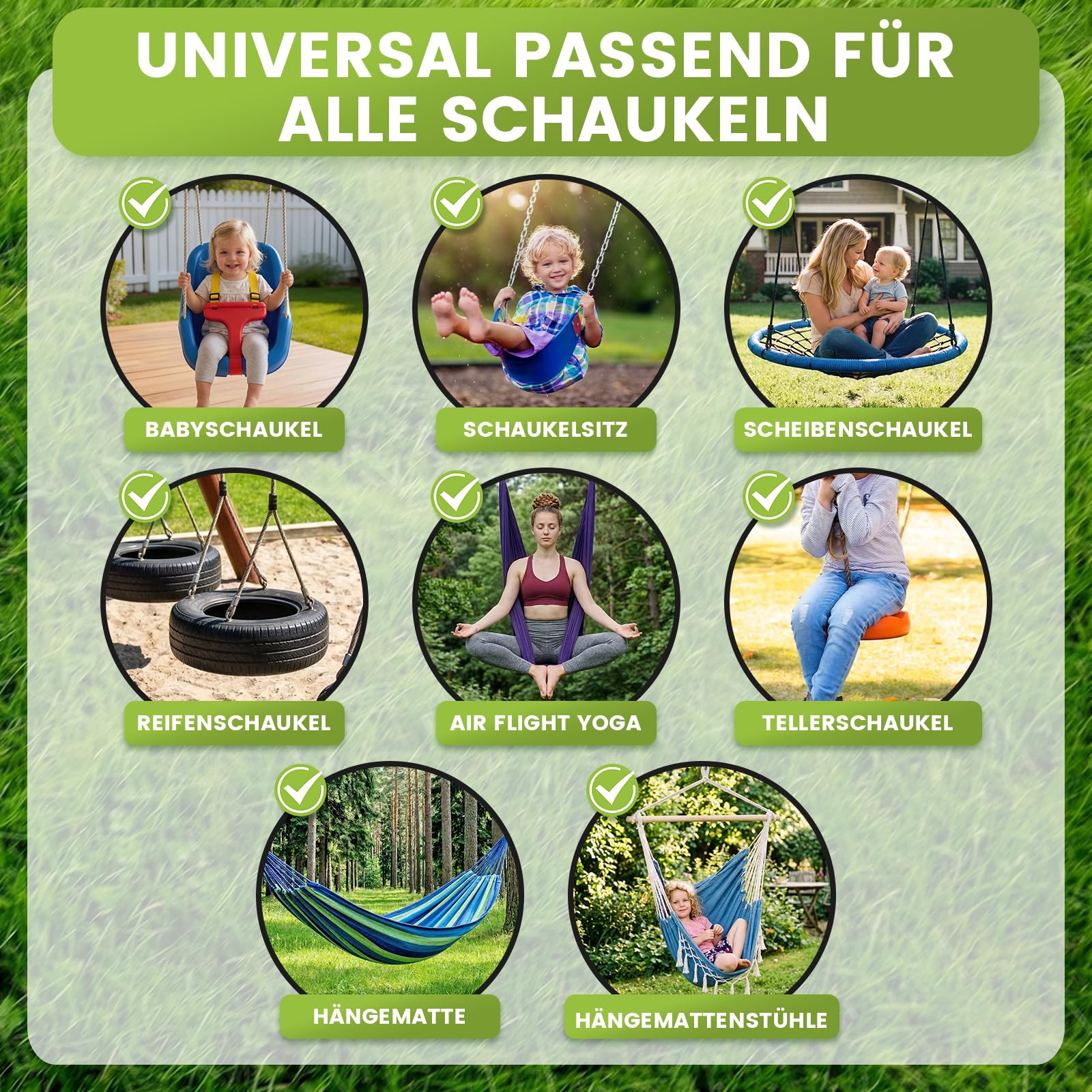 Schaukel Befestigung Seil 60cm,2er Hängematte Aufhängung Seil,Baum Hängesessel Balkenbefestigung mit Edelstahl Haken für Indoor Outdoor Baumschaukel Hängematte Hängesessel Nestschaukel Yoga, Natural