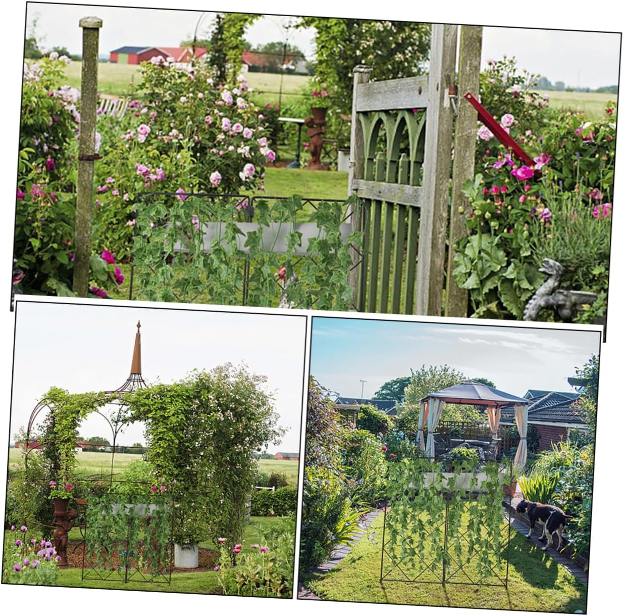 2pcs Climbing Plant Support Bracket Garden Trellis for Indoor Outdoor Vine Plants Sturdy and Easy to Fold for Loofah Cucumbers Grapes