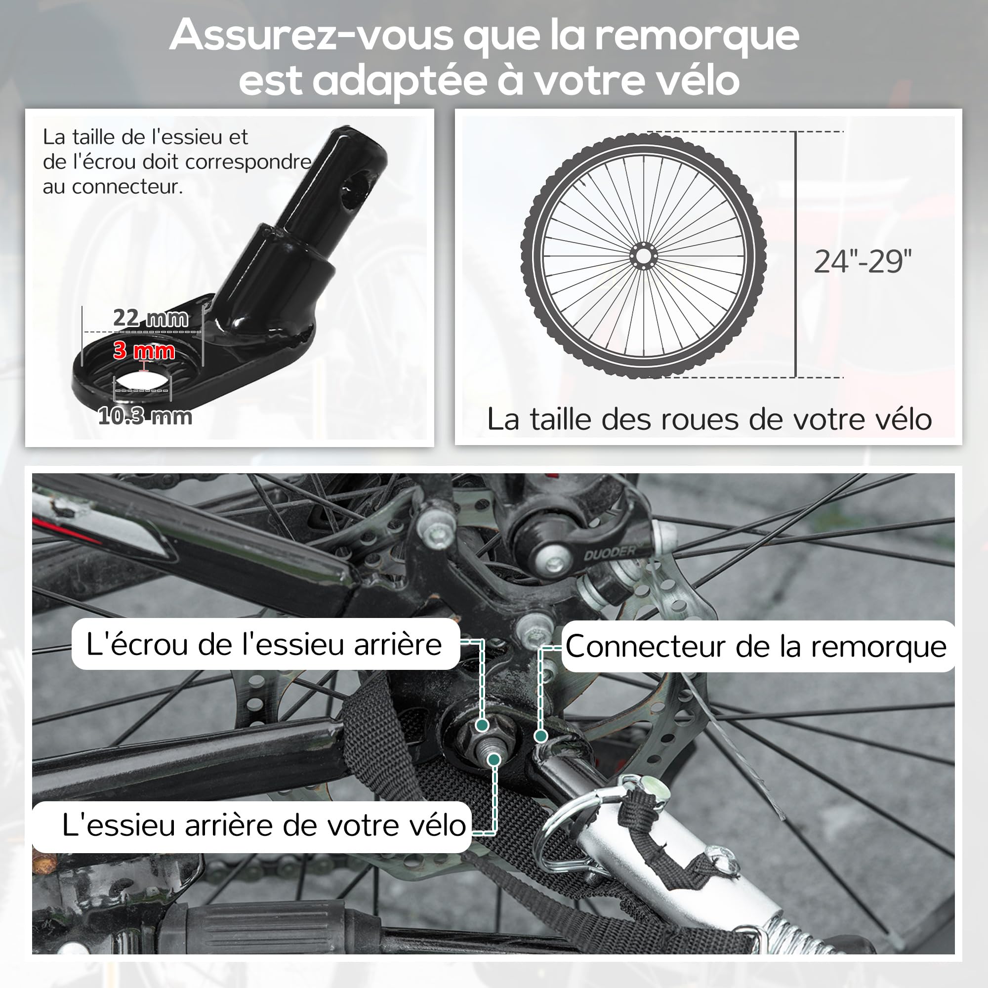 HOMCOM Remorque Velo Enfant 2 en 1 Poussette vélo bébé 2 Places avec Ceinture de sécurité 5 Points, réflecteurs, Drapeau et attelage, Charge 40 Kg, Rouge