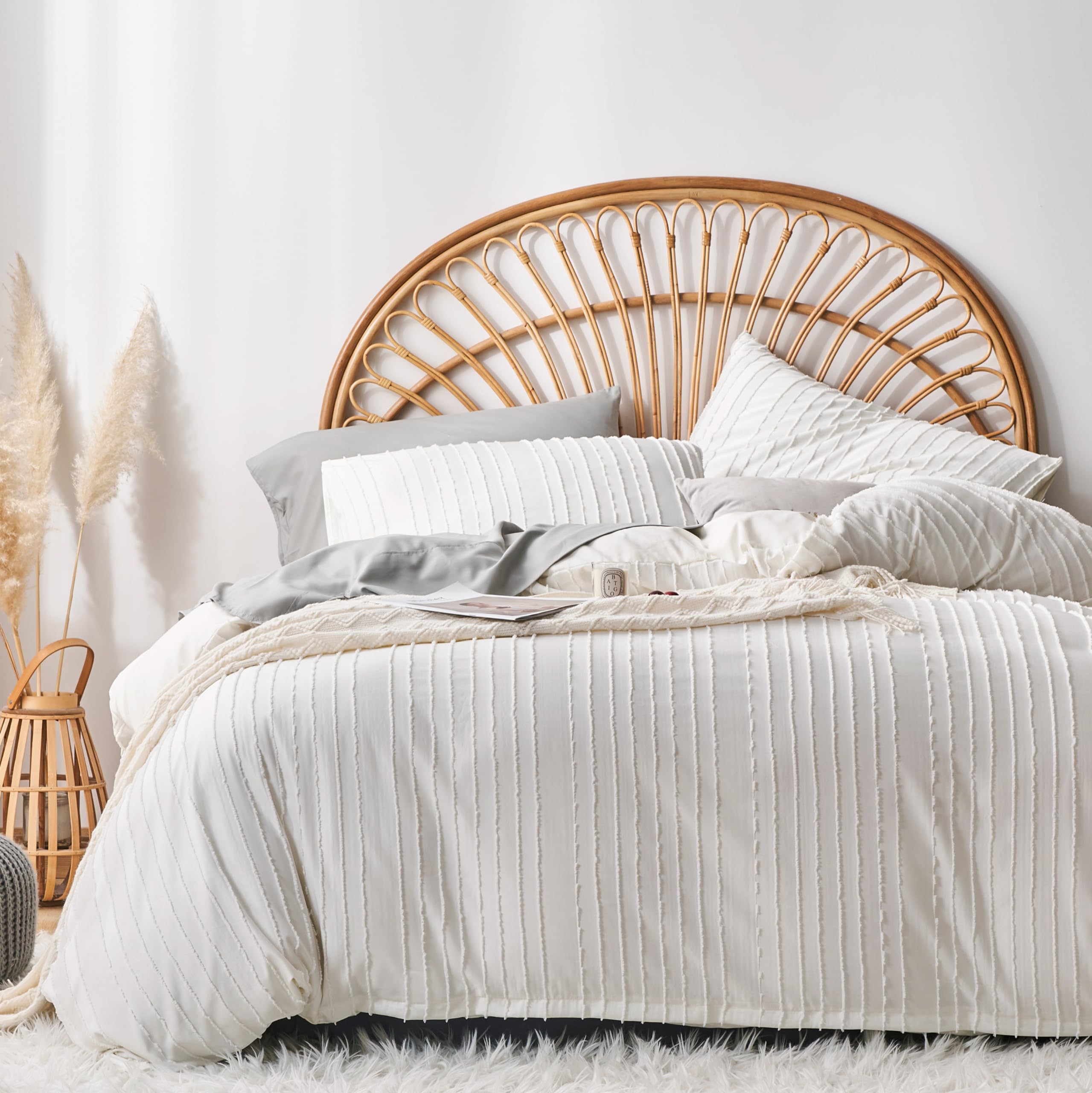 Juego Cama Senville King - 3 Piezas Microfibra - Beige Bohemio - Incluye Funda Edredón Y 2 Almohadas