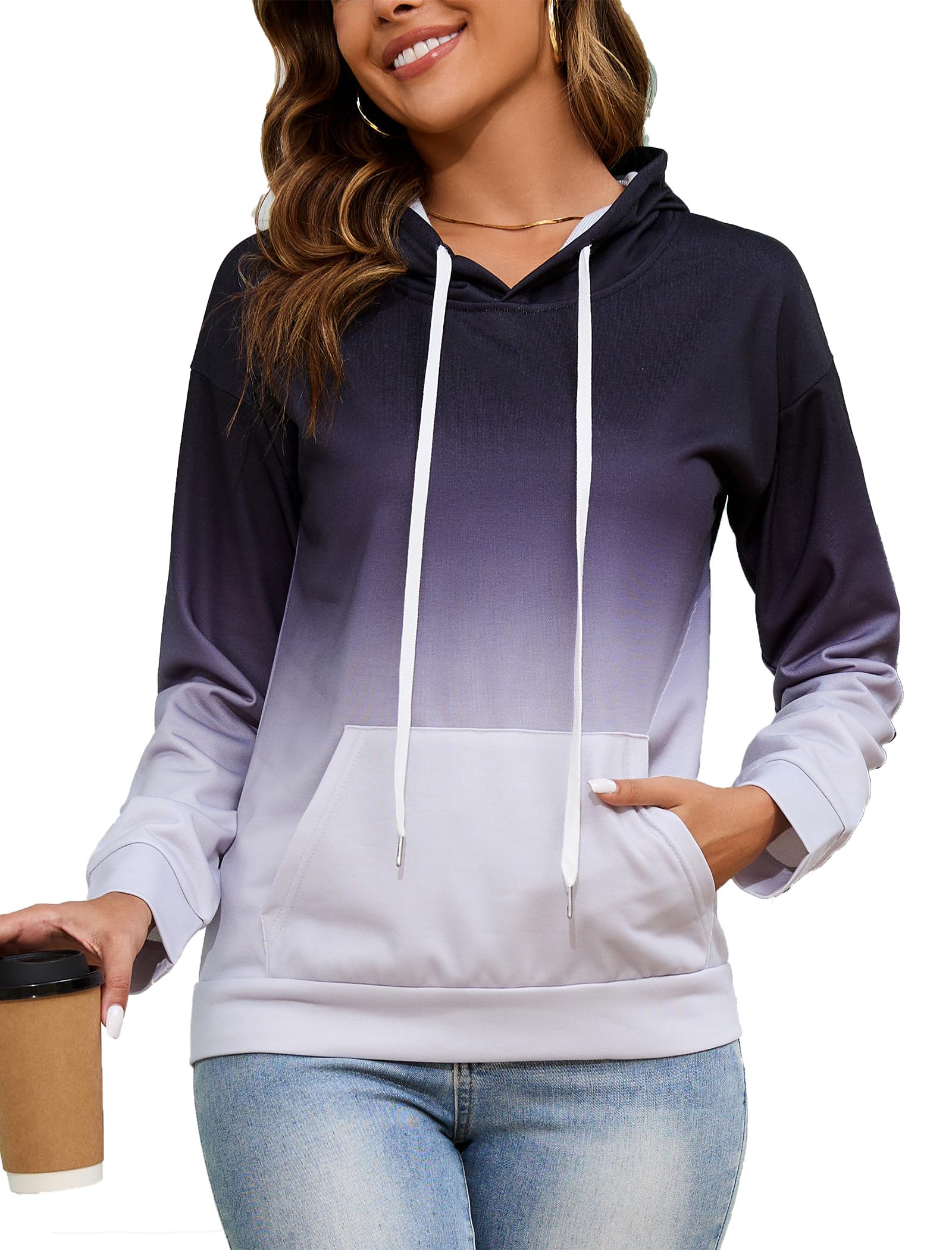 KorelayerTie Dye Hoodies for Women Teen Girls Pullover Sweatshirts Winter Fall Fashion Clothes Outfits