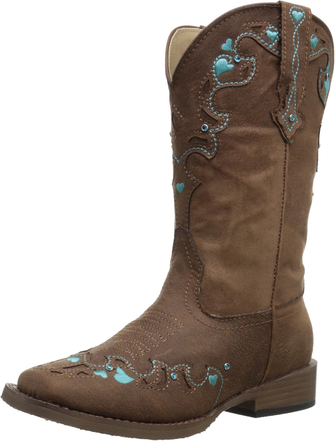 Roper Toddlers Hearts Boot, Brown, 8