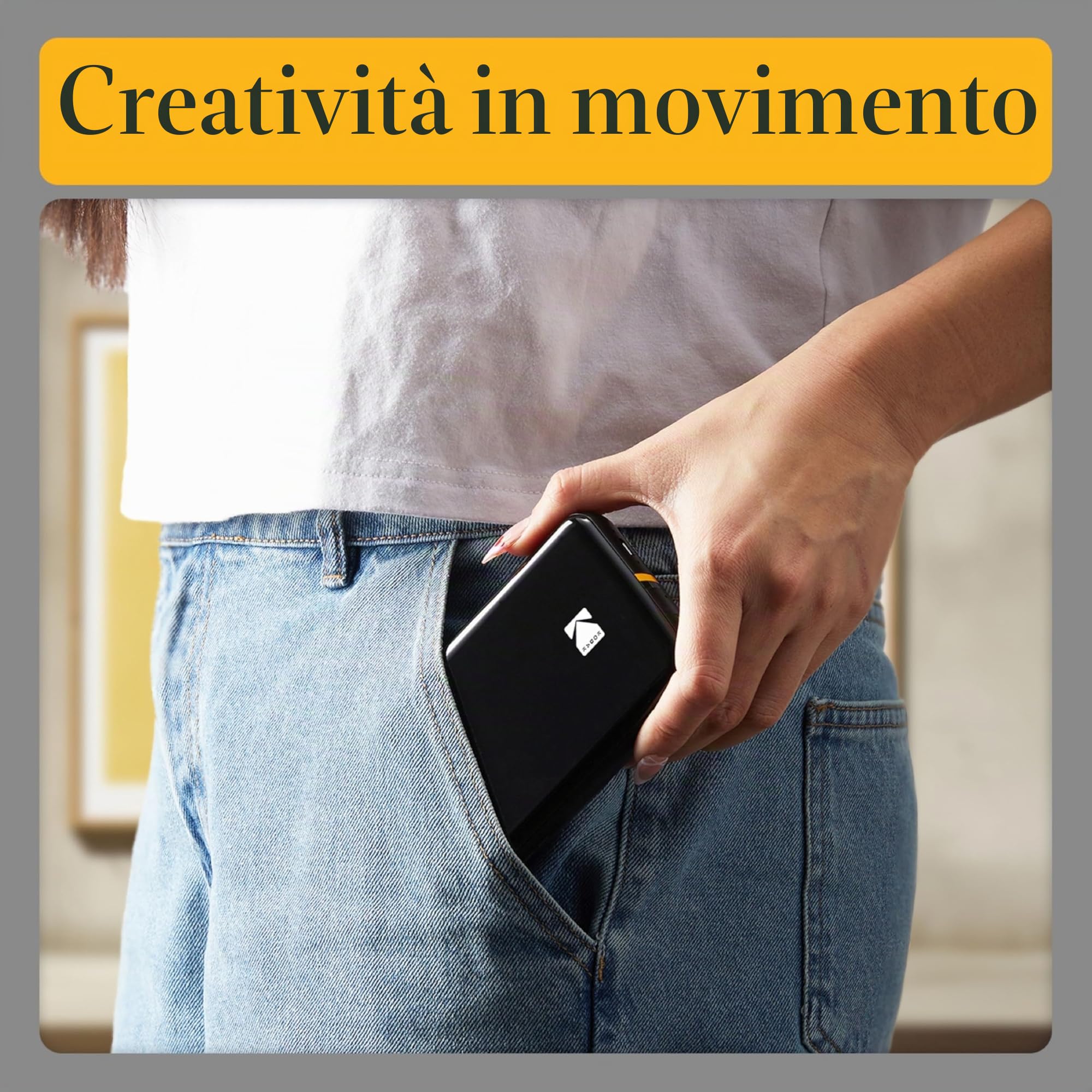 Kodak Step Stampante fotografica wireless portatile con tecnologia ZINK Zero Ink (Nero) Pacchetto scrapbook