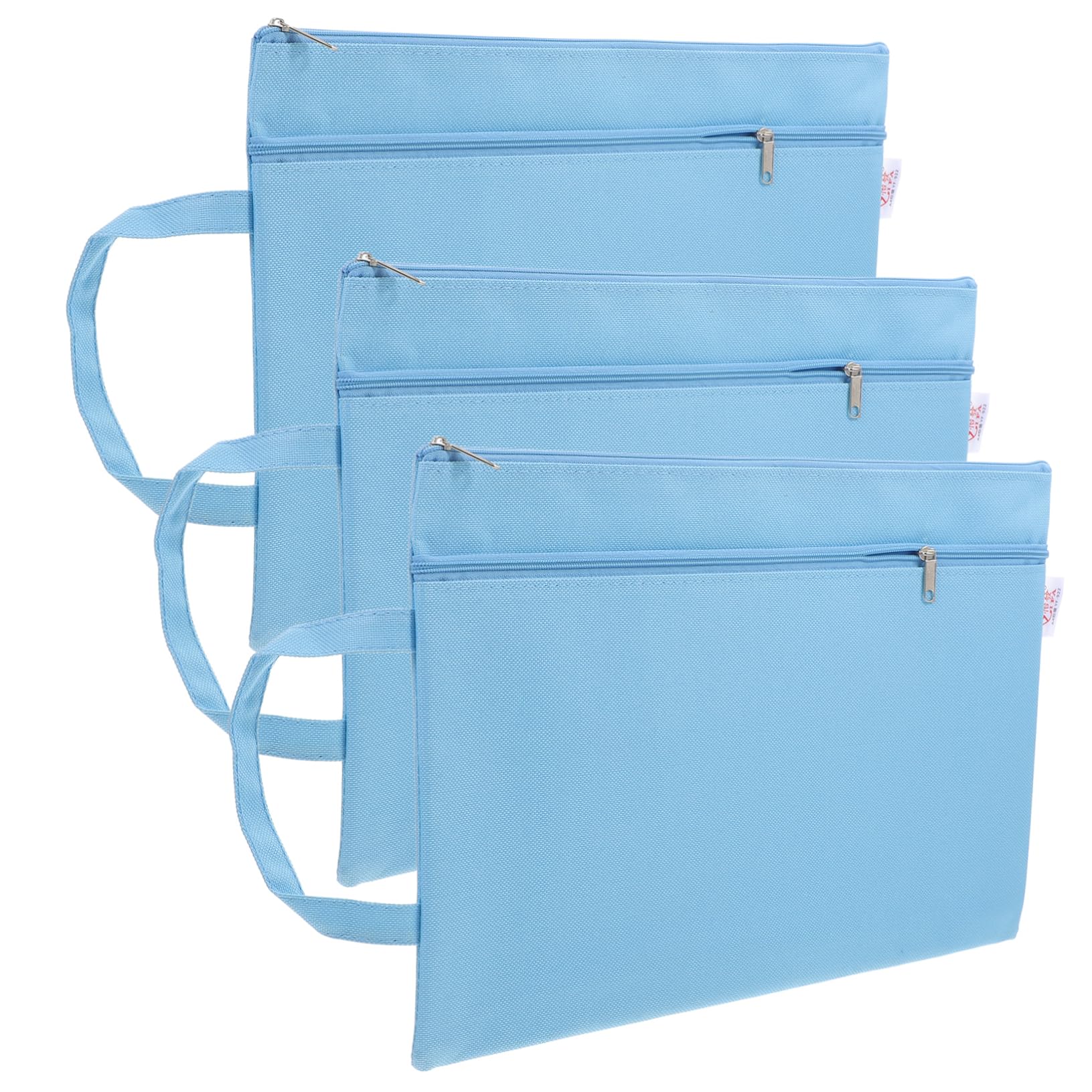 HAPINARY 3pcs Storage Bag Small Zippered Pouches File Pouch with Zipper Small Pouches Zipper Document Pouches Zipper Bag for Organizing Office Supplies Organization Pouch Bags Zipper Pouch