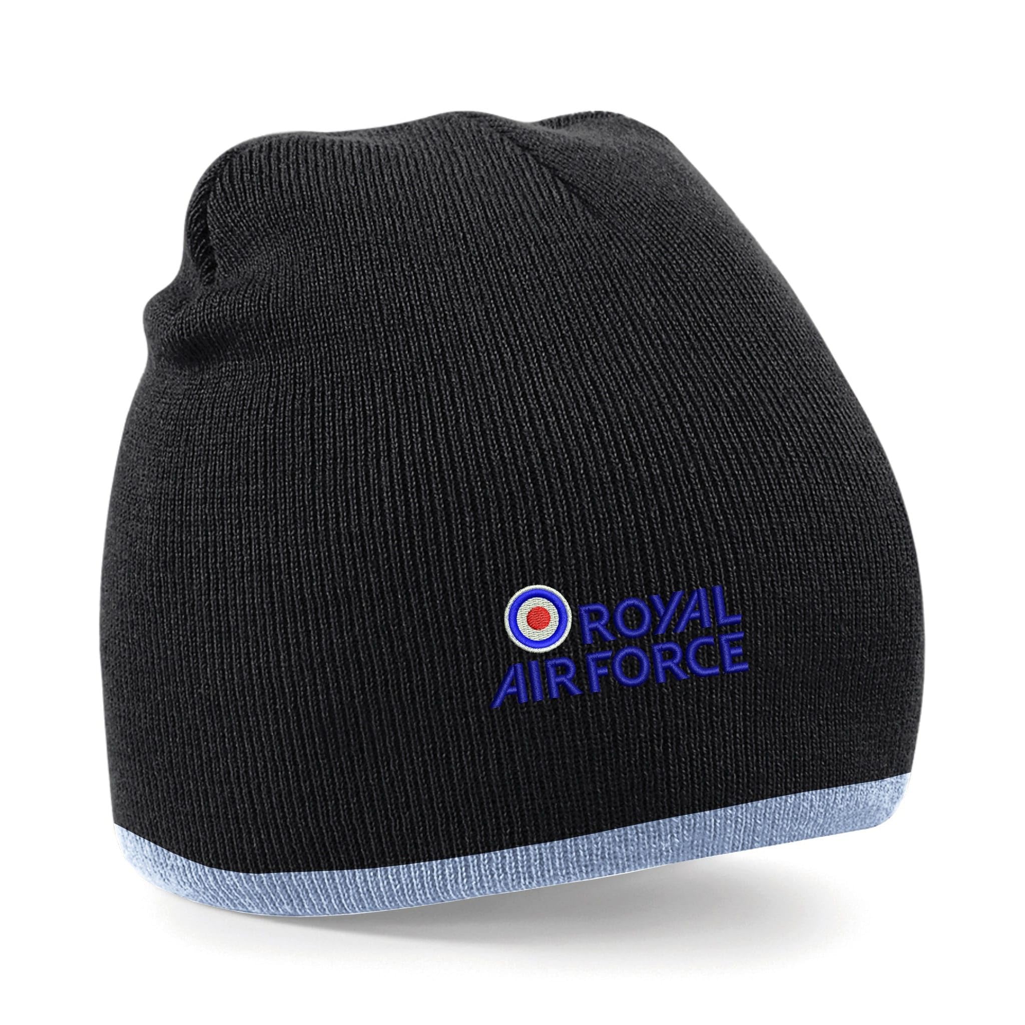 The Military Store Unisex Black/Sky Royal Air Force - Raf Beanie Hat ()