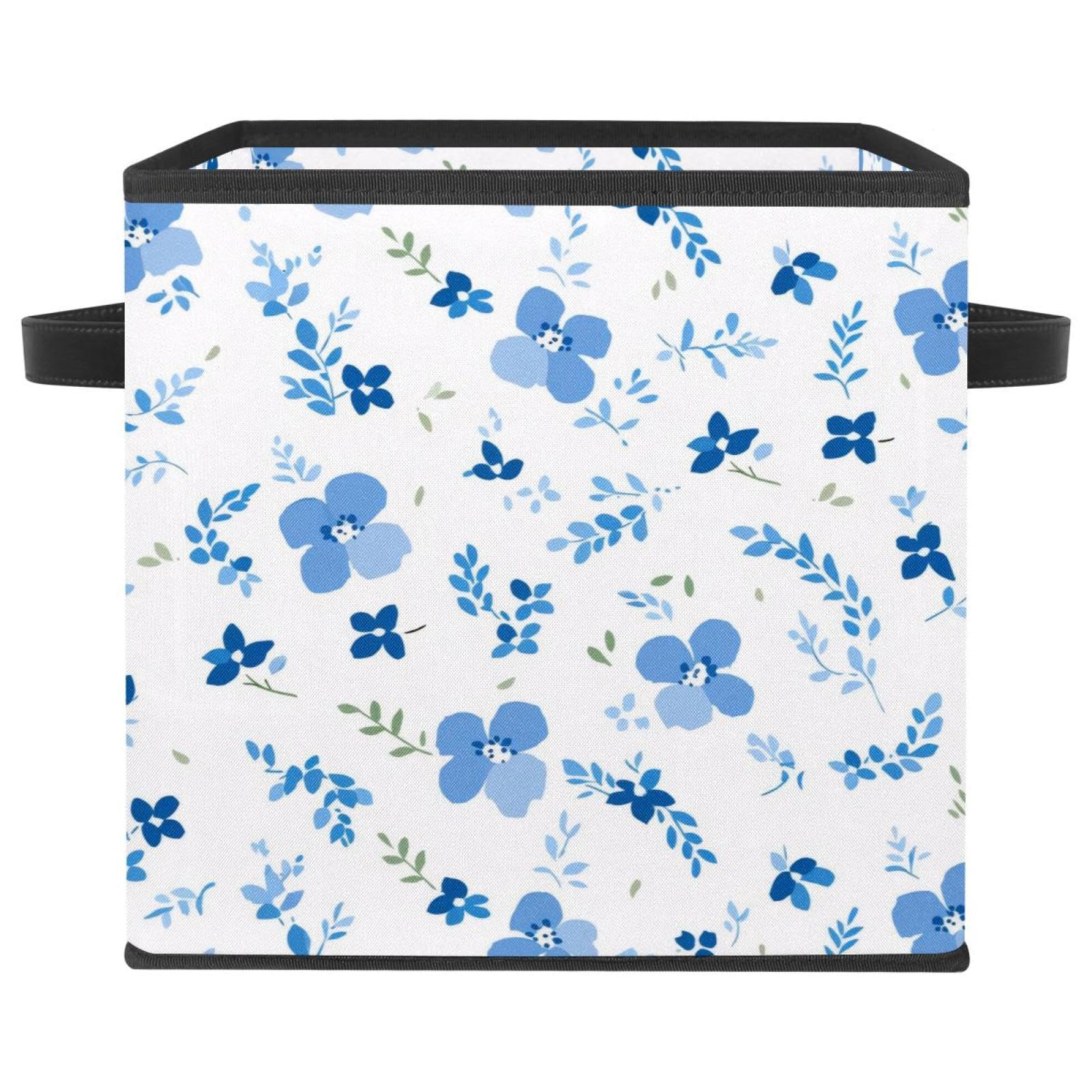 Boîte de rangement pliable panier durable bleu pour toute la maison