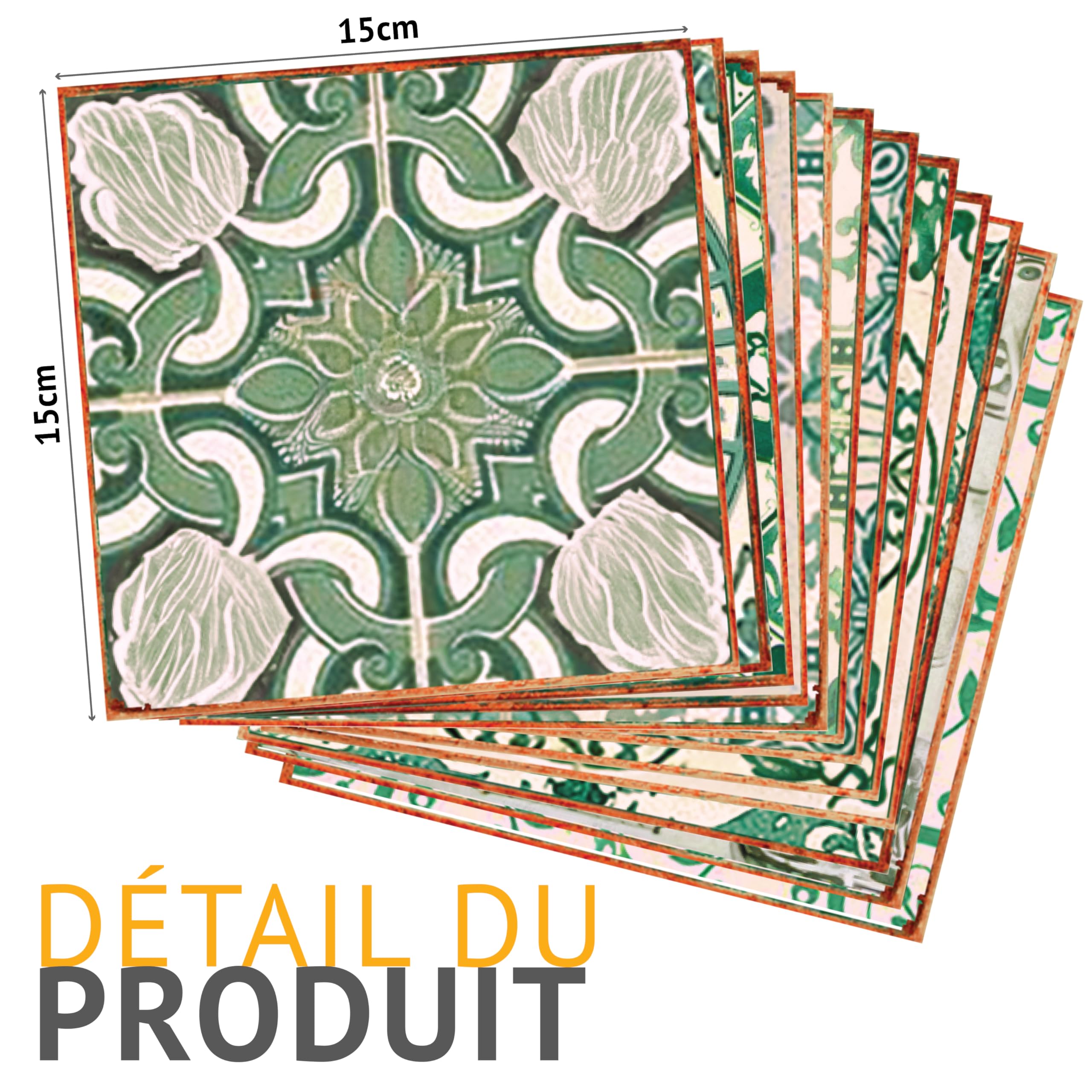 Stickers Carrelage Cuisine, 12 pièces Autocollant en Tuile Auto-Adhésif Sticker Imperméable en PVC Autocollants de Carreaux Carrelage Mural pour Salle de Bains Stickers Carrelage Cuisine, 12 pièces Autocollant en Tuile Auto-Adhésif Sticker Imperméable en PVC Autocollants de Carreaux Carrelage Mural pour Salle de Bains