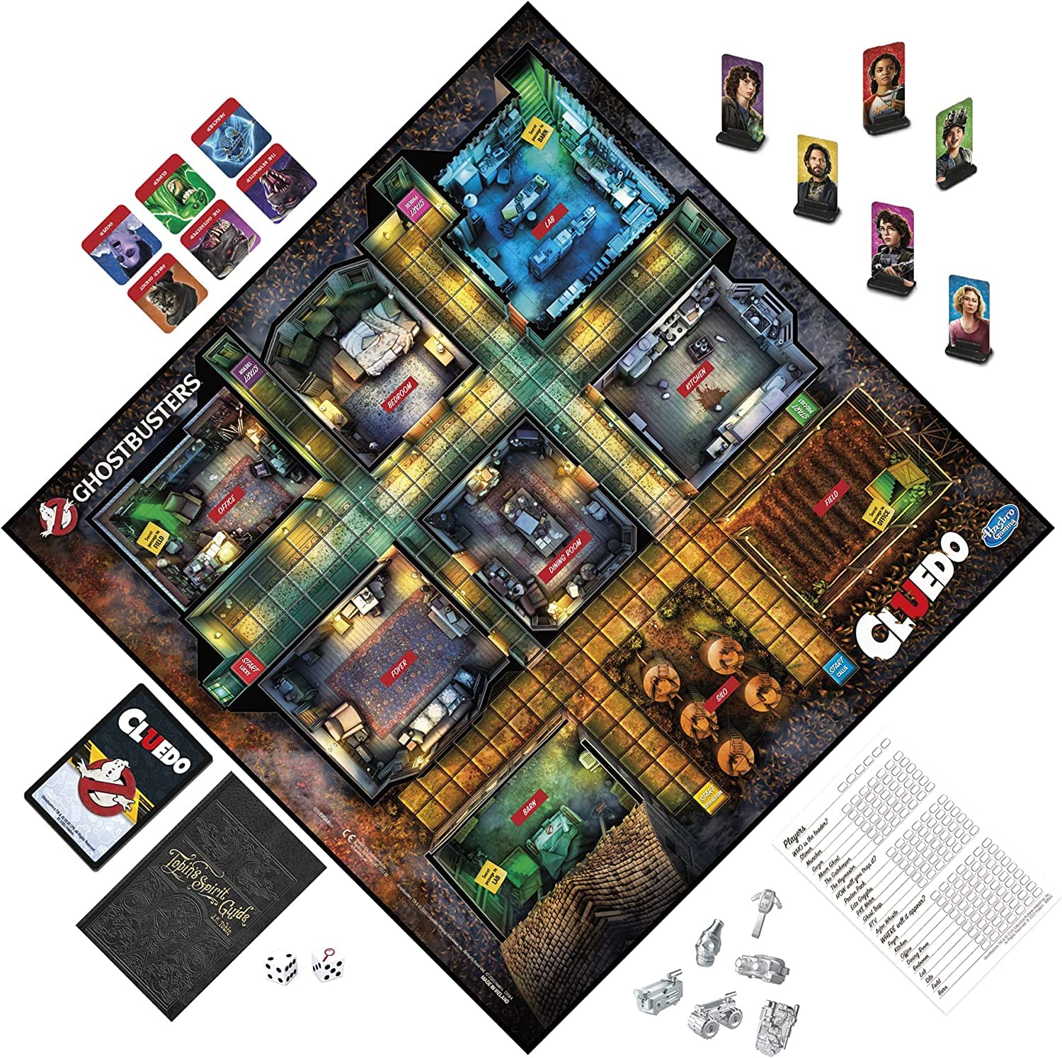 Hasbro Gaming Cluedo, Ghostbusters Edition, juego de mesa, para niños y niñas a partir de 8 años, inspirado en la película, para 2 a 6 jugadores