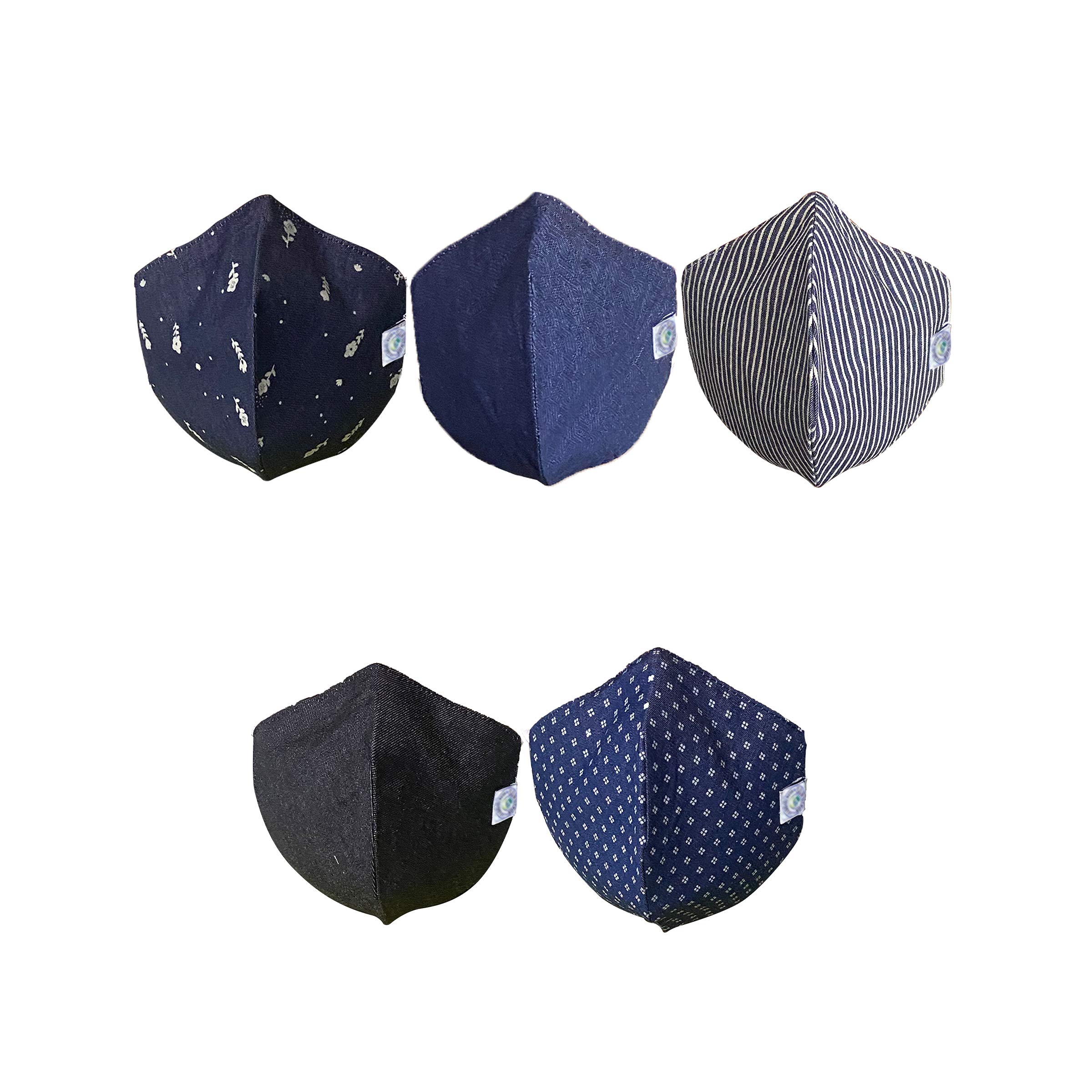 SURVIVOR 2 Layer Denim Cloth 100% Cotton Breathable Masks (SZU-C5002)