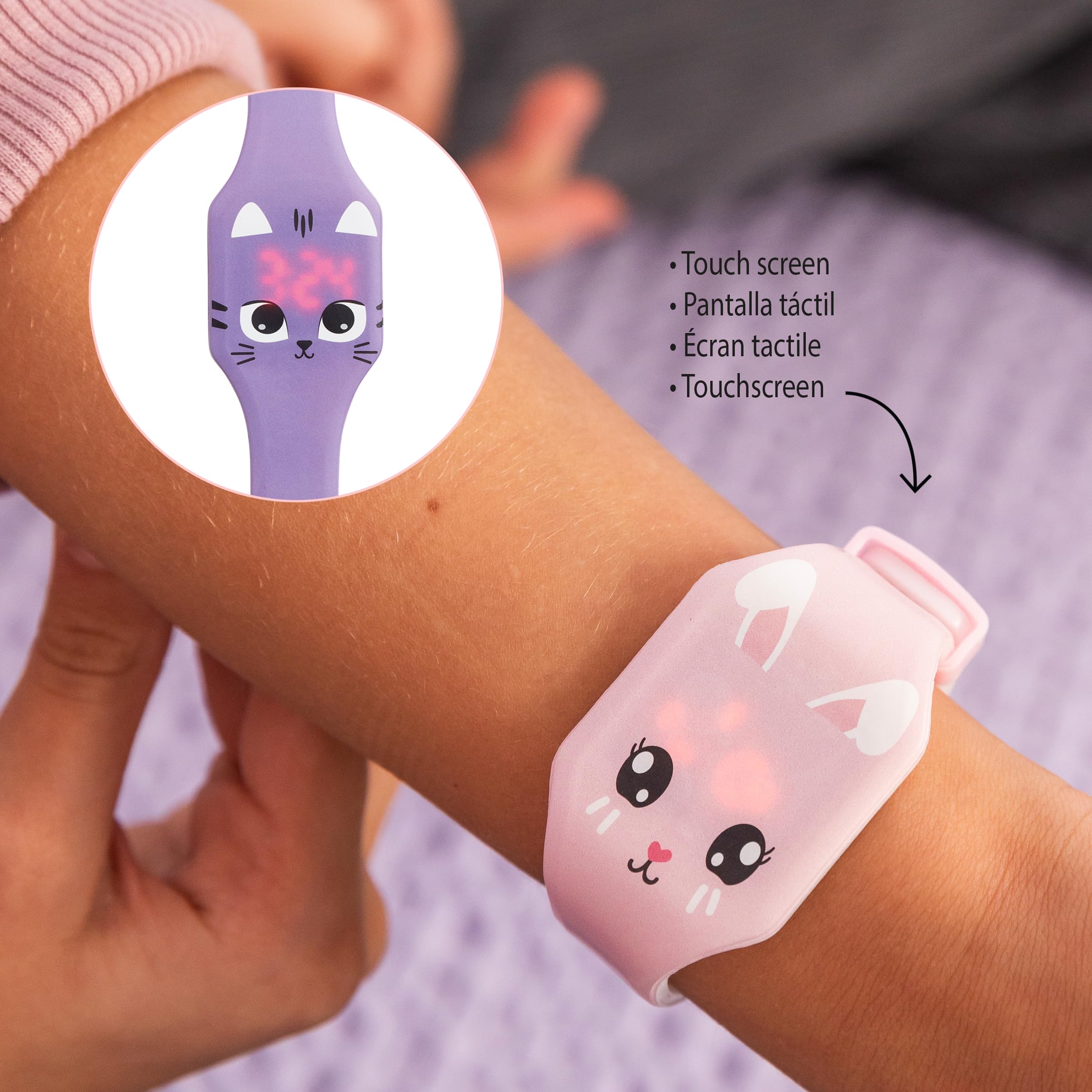 Back2Fun Reloj Infantil Digital Pantalla Led Táctil 12 Horas Pila Incluida Correa Silicona 32x225x5 mm