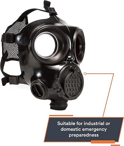 Miniatura 4 de MIRA SAFETY M Máscara respiradora de cara completa - Máscara de gas CBRN, respirador químico (CM-7M)