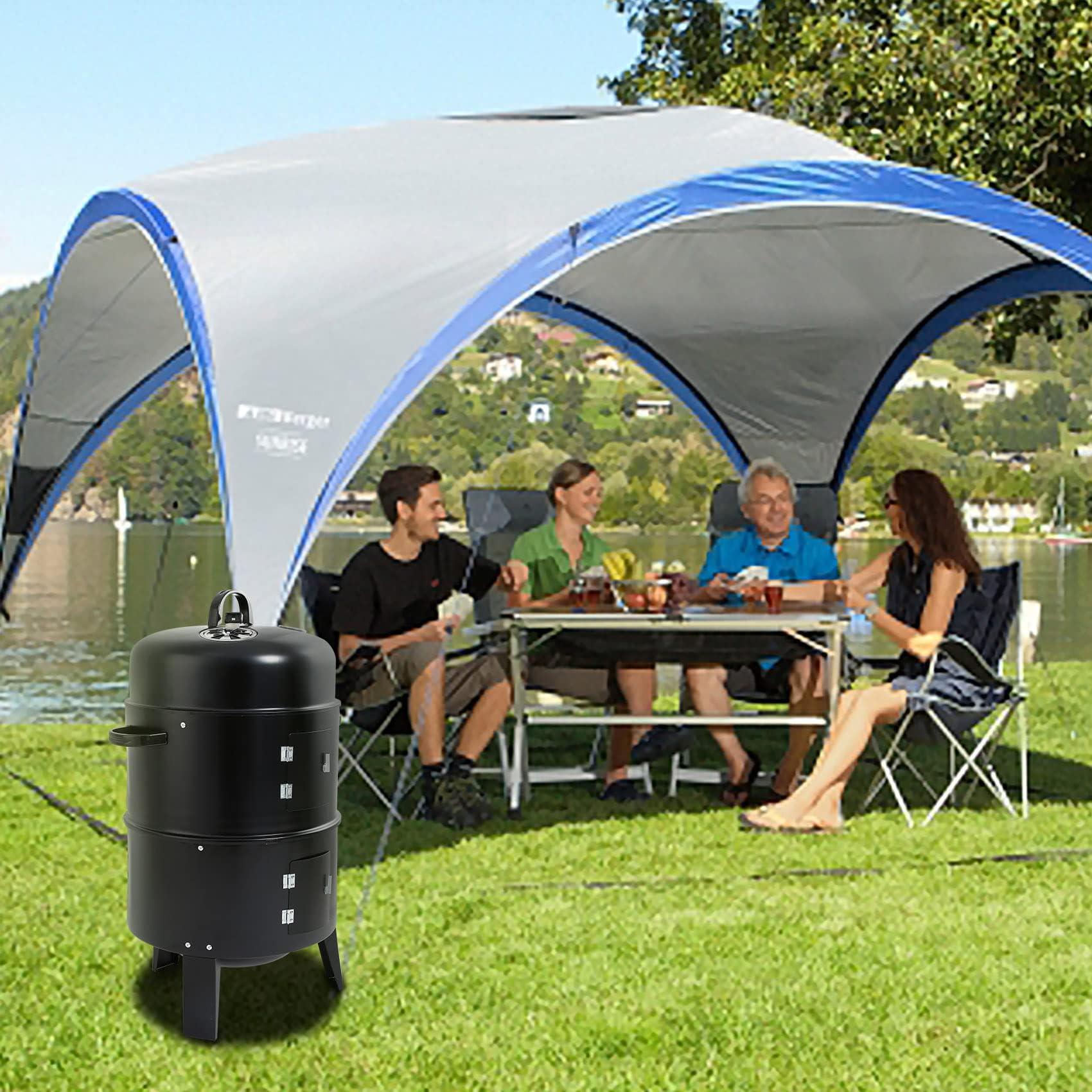Amazon | BBQ燻製器 燻製器 バーベキュー アウトドア スモーク コンロ