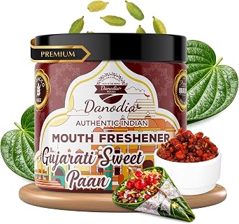Danodia Foods Gujarati Sweet Paan 100 g 3.53 oz   Authentic Indian Mouth Freshener Mukhwas, Gulkand   Fennel, Non-Tobacco, Alcohol Free | Authentic Natural Mouth Freshner