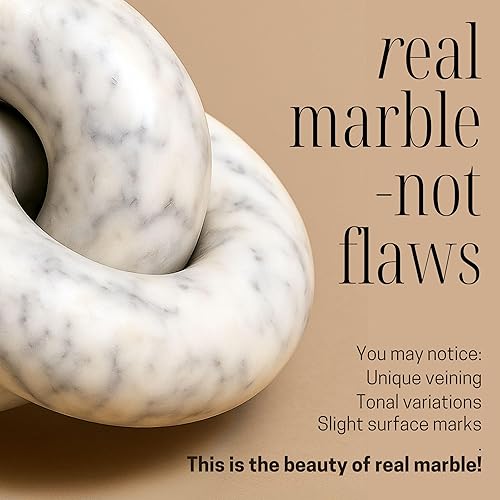 Miniatura 4 de Decoración de nudo de mármol, decoración de eslabones de cadena de mármol de 6 pulgadas, decoración de mármol, decoración de mesa de entrada,