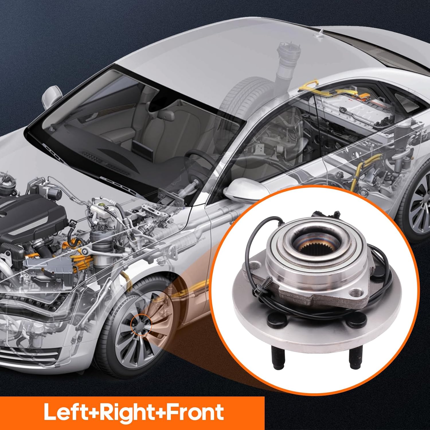 OCPTY Front Wheel Bearing and Hub Assembly Premium 513271 2007-2009 for Chrysler Aspen Front Left or Right., 2006-2009 for Dodge Durango Front Left or Right.