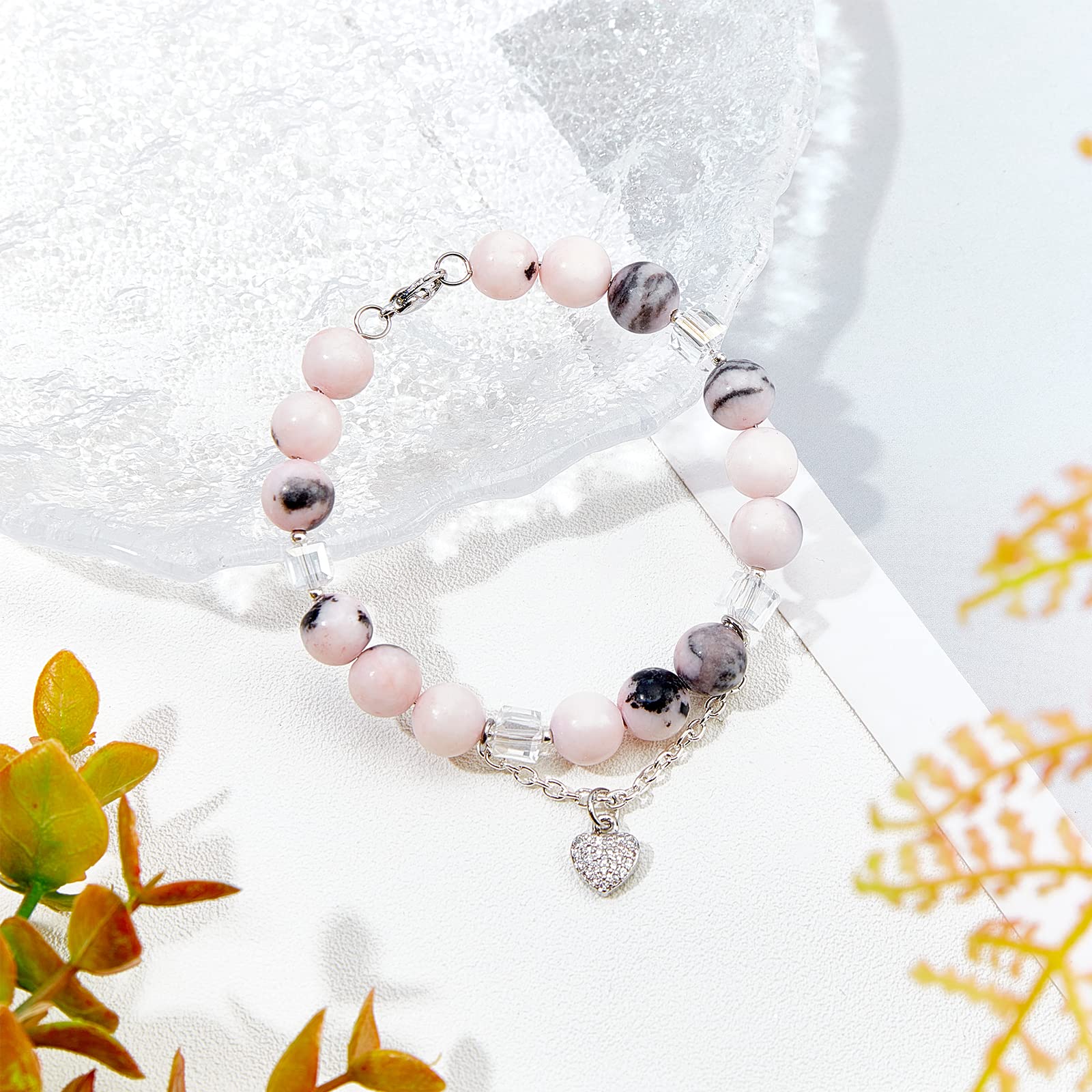 OLYCRAFT 128 Perlas De Howlite Naturales, Perlas De Jaspe Naturales