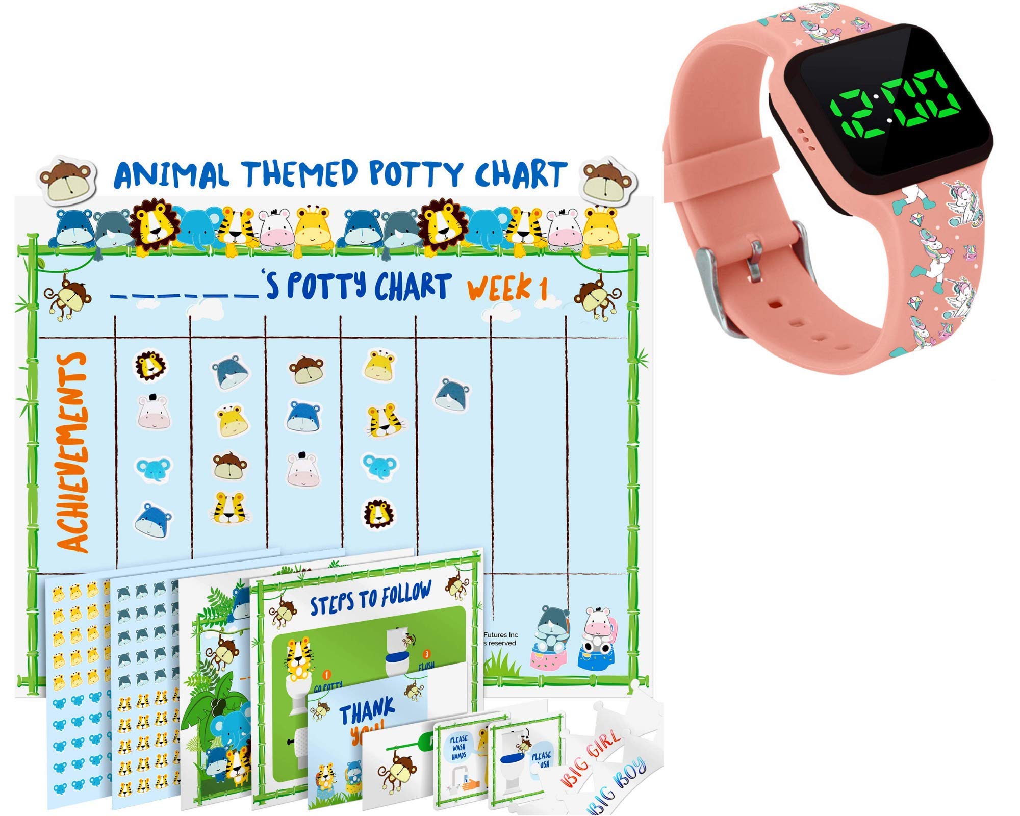 Buy Potty Training Timer Watch With Flashing Lights And Music Tones