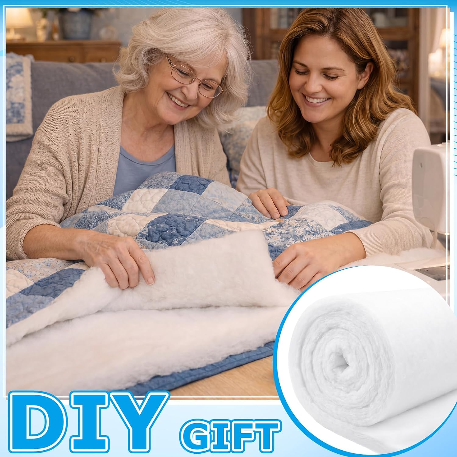 Batiyeer 70" x 90" x 0.8'' Twin Upholstery Batting