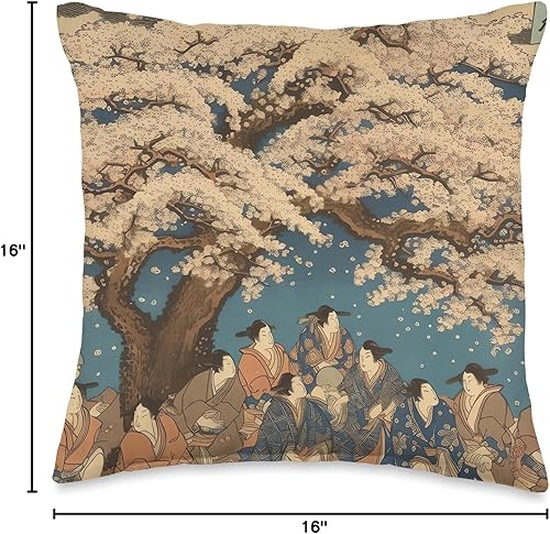 Miniatura 4 de Colorido y dramático mundo de sumo japonés lucha libre en arte almohada, 16 x 16 pulgadas, multicolor