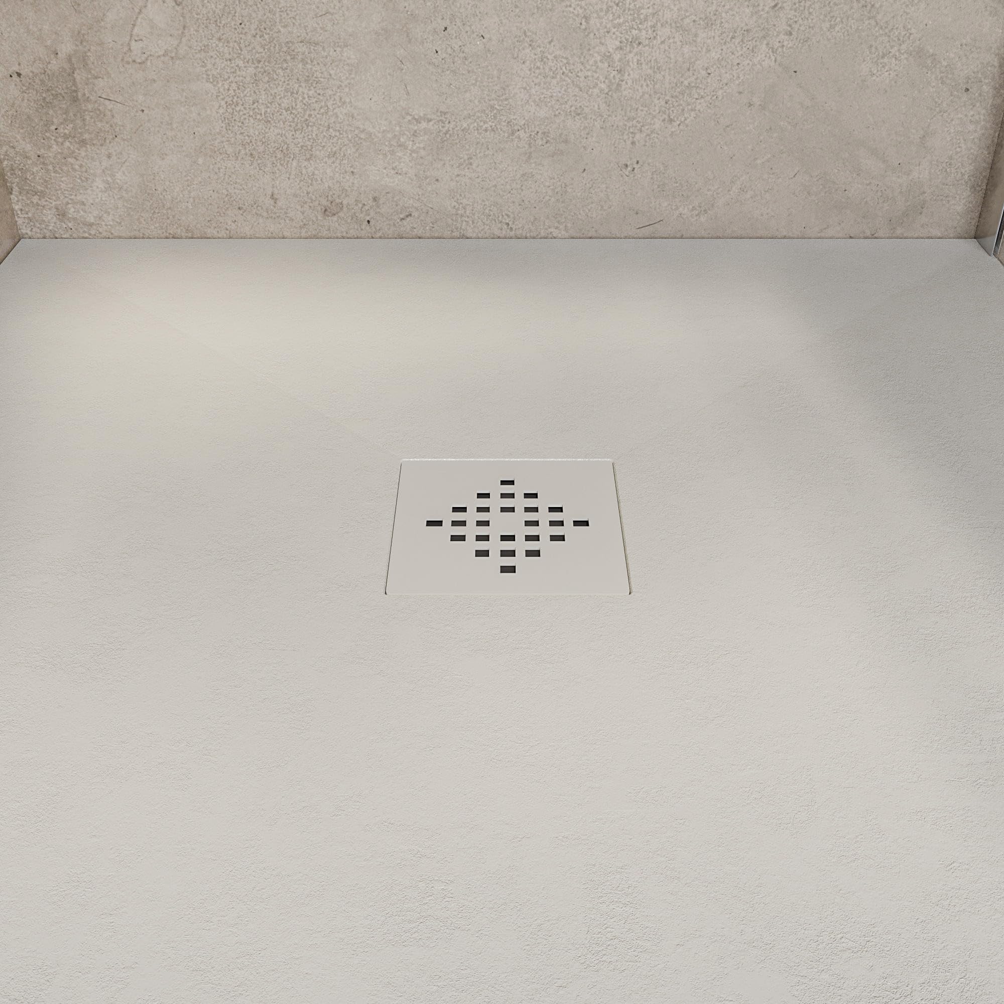 SoulHome Receveur de douche Résine 160x75 Crème Clair Grille Couleur