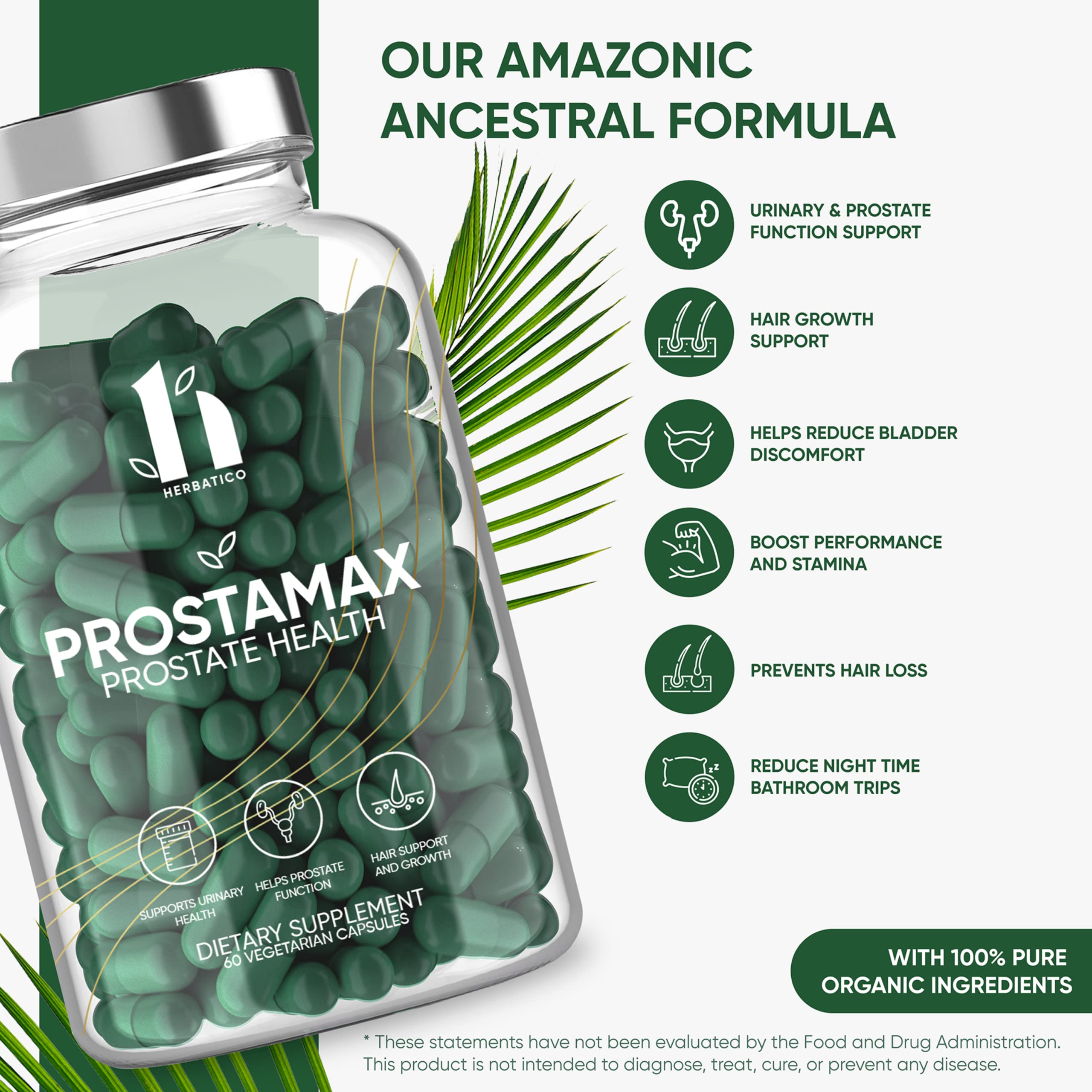 PROSTAMAX Saw Palmetto Prostate Health Supplement Reduce Frequent