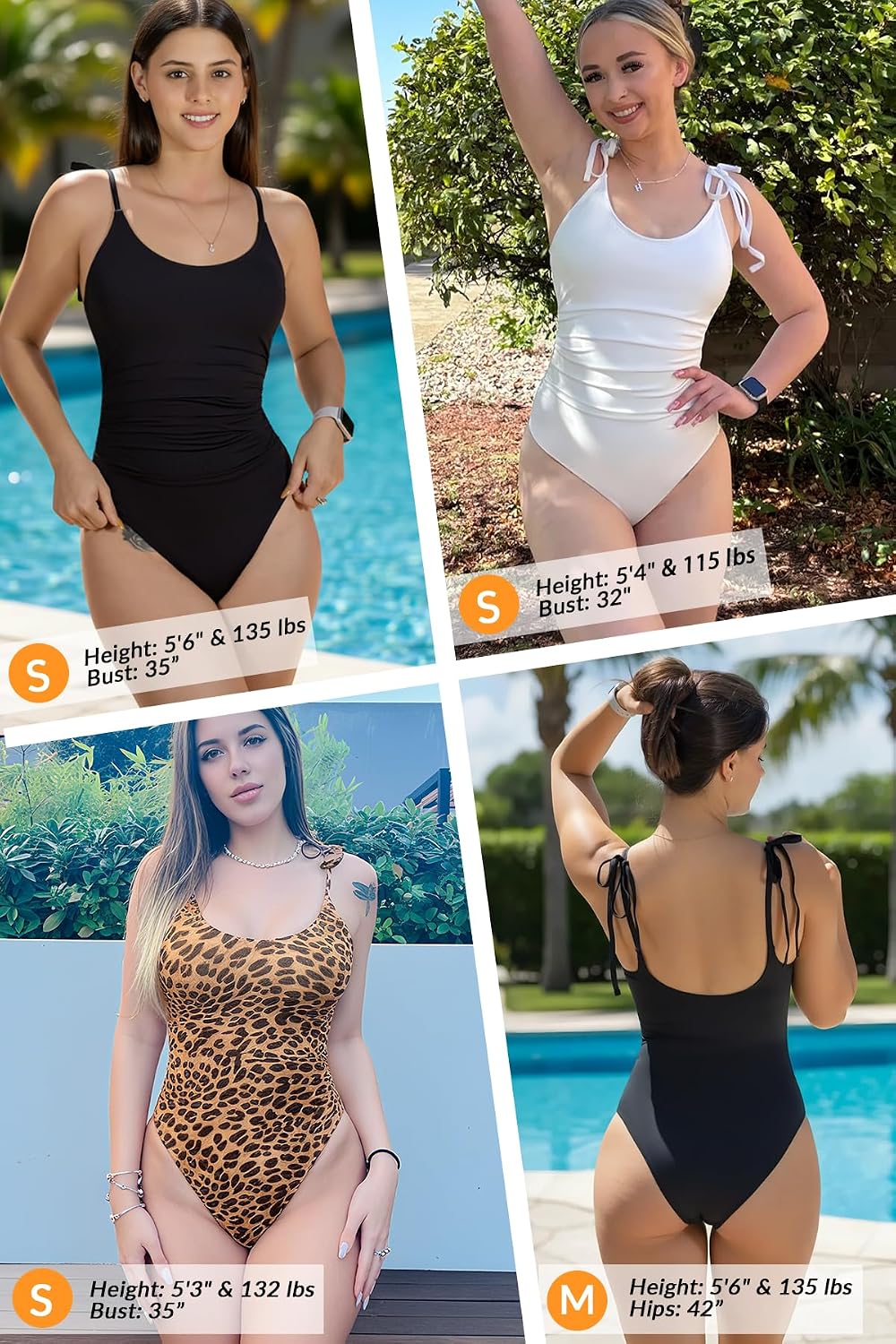 Aqua Eve Tummy Control One Piece Swimsuit - High Cut Cheeky Bathing Suit Tie Shoulder Swimwear 2026