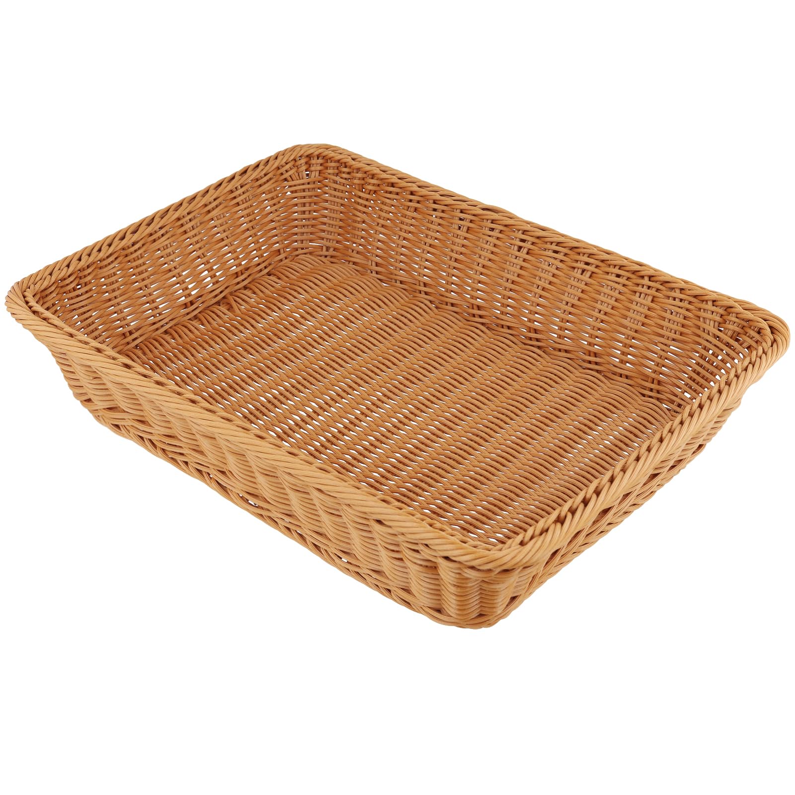 KEILEOHO 3 cestini per il pane rettangolari, 40 x 30 x 8 cm, in plastica, per la casa, il ristorante, la frutta, il pane