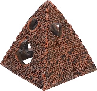 FISH Egyptian Aquarium Decorations-Resin Egyptian Pyramids Reptile Shrimp Hideouts Aquarium Decor Ornament Aquarium-Size L