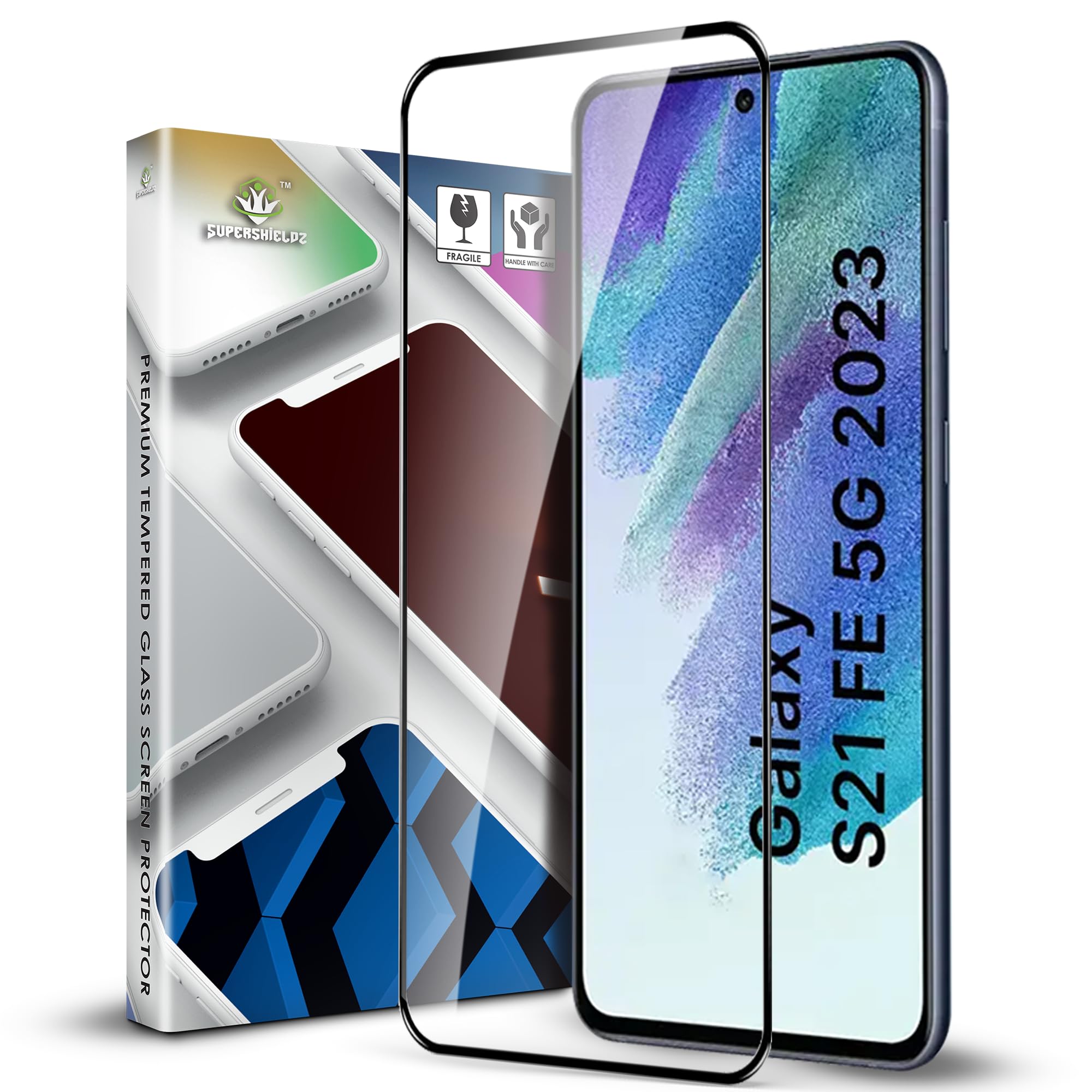 Supershieldz NeoGuard HD+ Tempered Glass Screen Protector Guard for Samsung Galaxy S21 Fe, 9H Hardness | Case-Friendly | Easy Installation Kit