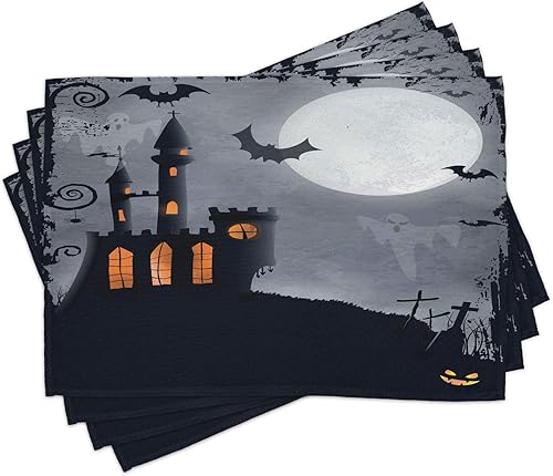 Miniatura 1 de Lunarable Cardinal - Juego de 4 manteles individuales de tela lavable para mesa de comedor, tamaño estándar, diseño floral de flores de pascua y