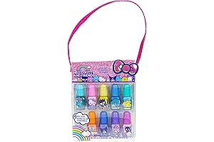 Hello Kitty and Friends: Non-Toxic, Water-Based Kids' Nail Polish Set, 9 Pieces