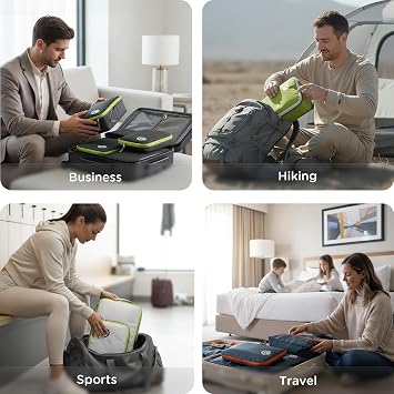 Cipway Compression Packing Cubes, Ultralight Travel Luggage Organizer Sets Extensible Travel Essentials for Carry on Suitcase(Grey 3pcs)