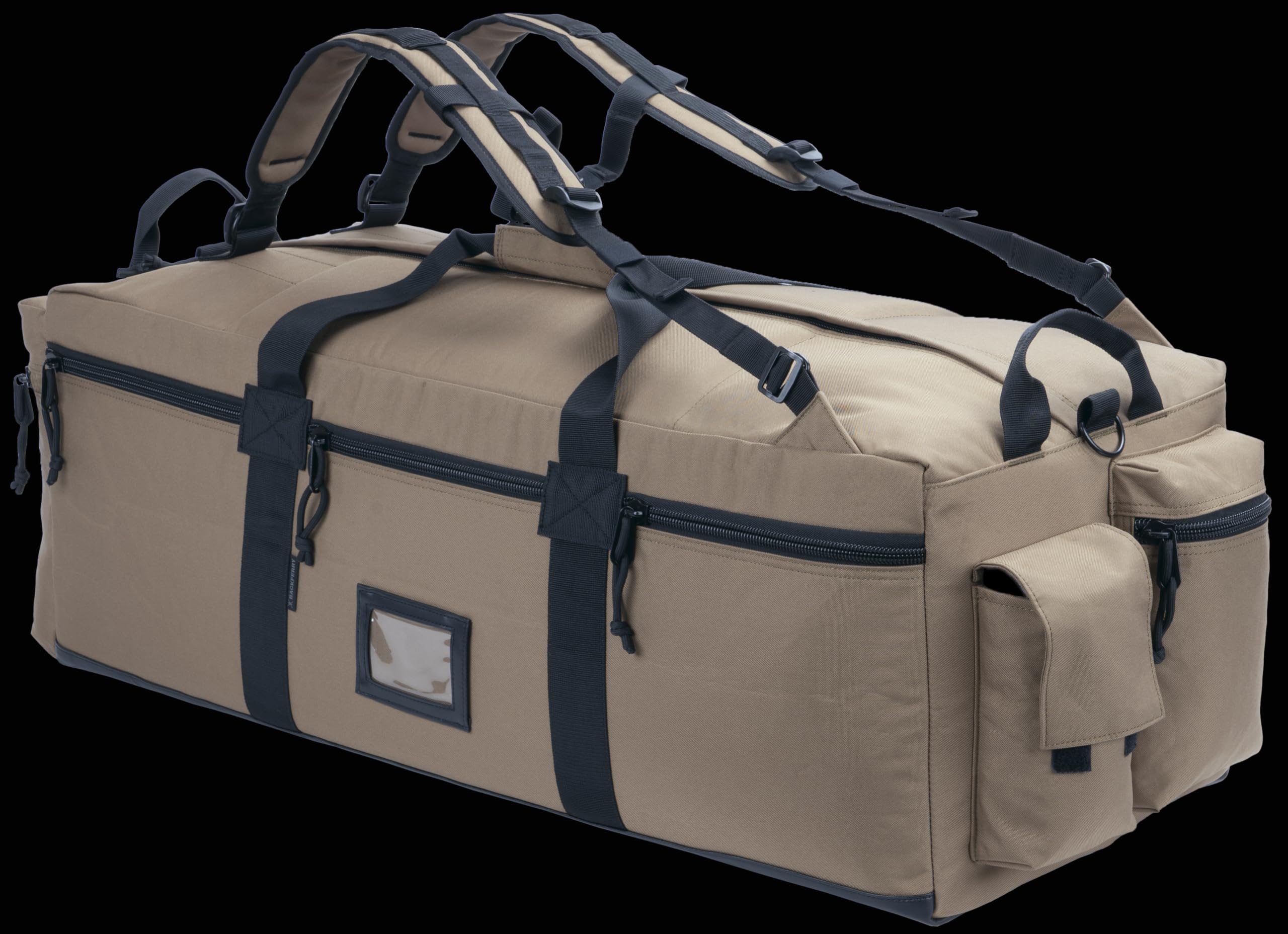 Grande borsa in stile militare, borsa tattica per attrezzature sportive, borsa da viaggio con spallacci rimovibili, 80 litri, Kaki