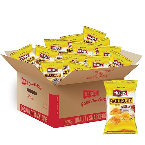 Miniatura 2 de Herr's Patatas fritas para barbacoa, 1 onza (paquete de 42 bolsas)