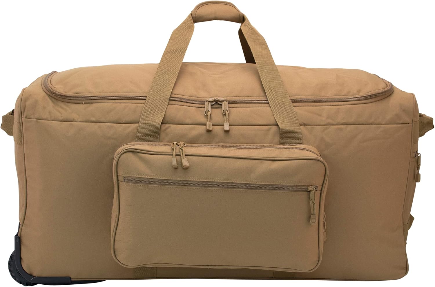 Mercury Tactical Gear Monster™ Rolling Duffle Deployment Bag with Wheels, Large Wheeled Heavy Duty Duffle Bag for Men & Women, Travel Bag, Coyote Color