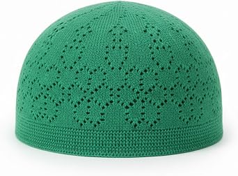 taj Men Islamic Prayer Cap Kufi Topi   Lightweight Skull Cap, Umrah Essentials, Muslim Gifts, Muslim Gifts for Men Parrot Green